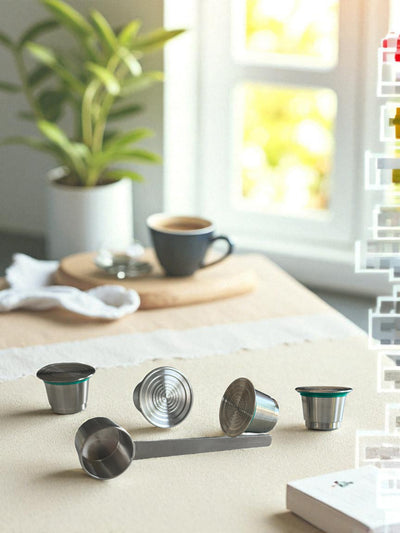 Reusable Coffee Pod for Nespresso - 4 Pack + FREE Scoop