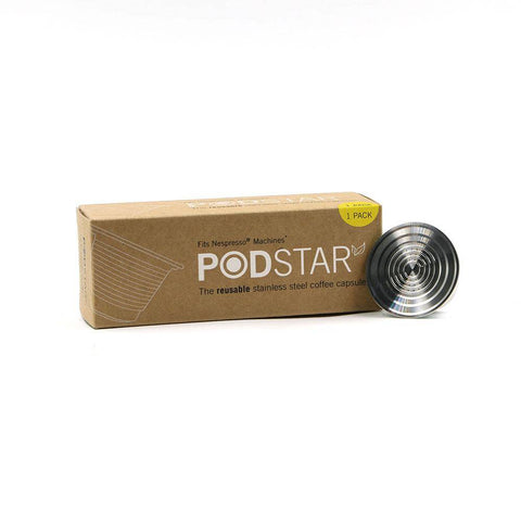 Pod Star Nespresso Reusable Stainless Steel Coffee Capsule